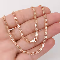 زنجیر ژوپینگ طرحدار با آبکاری طلا و رنگ ثابت و ضد حساسیت 