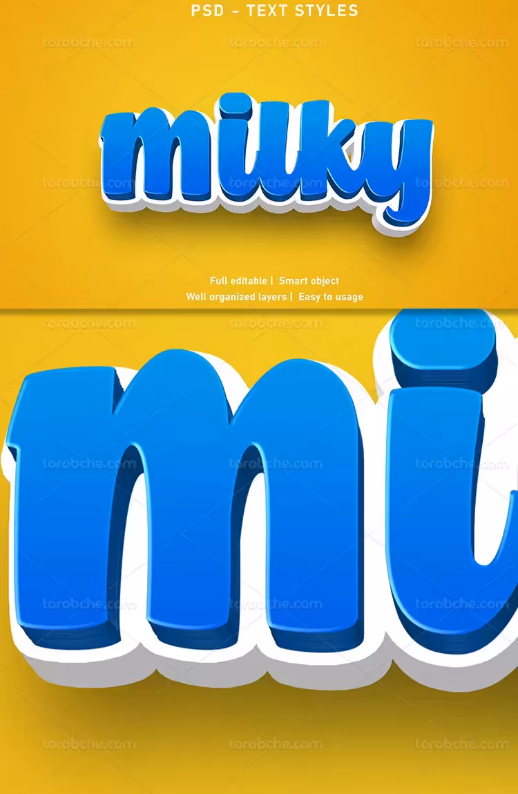 موکاپ متن سه بعدی خردلی | گرافیک با طعم تربچه