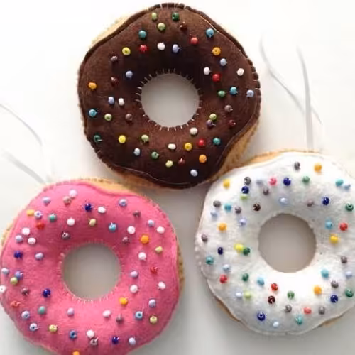 پک سه عددی دونات نمدی