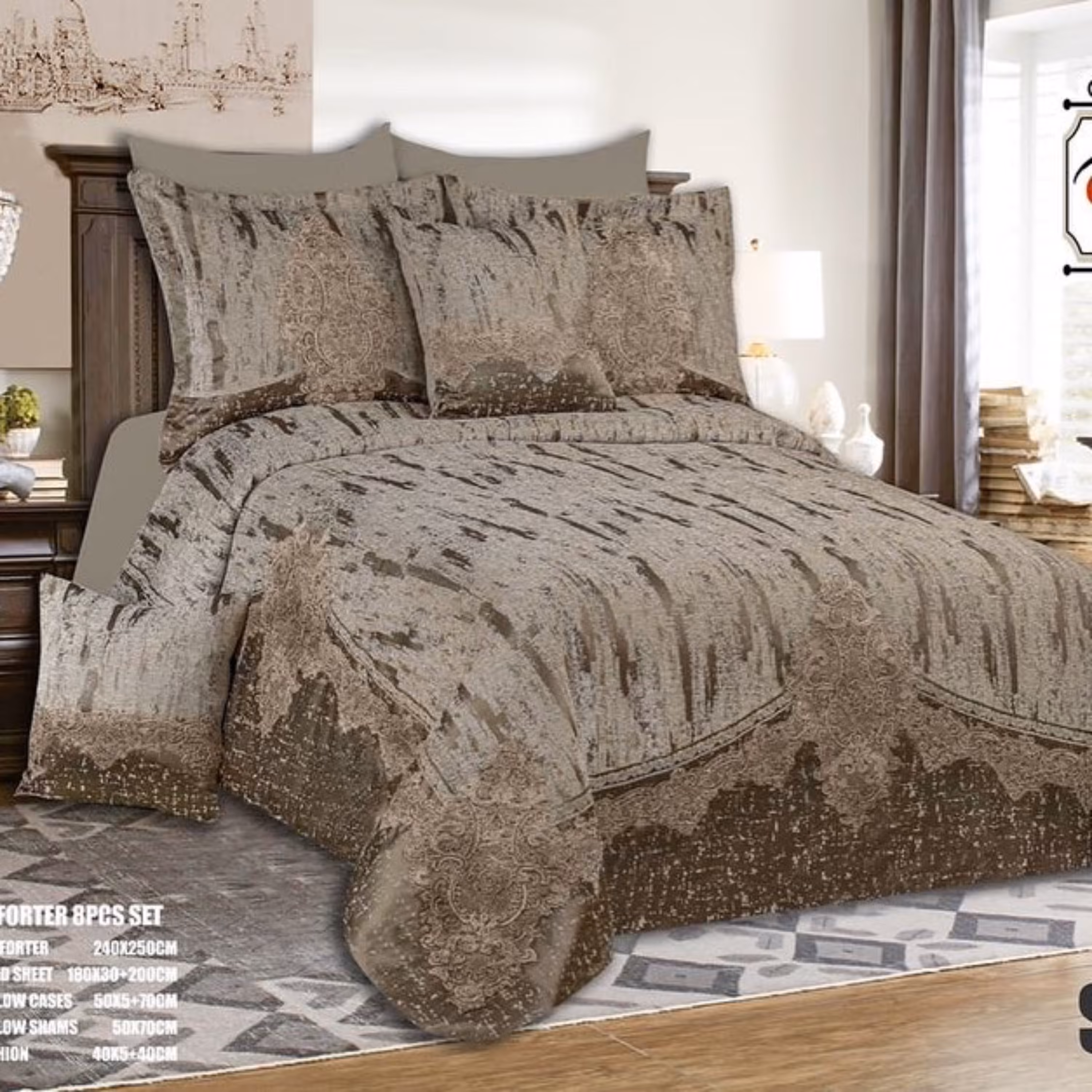 روتختی 2نفره شانل مخمل عروس