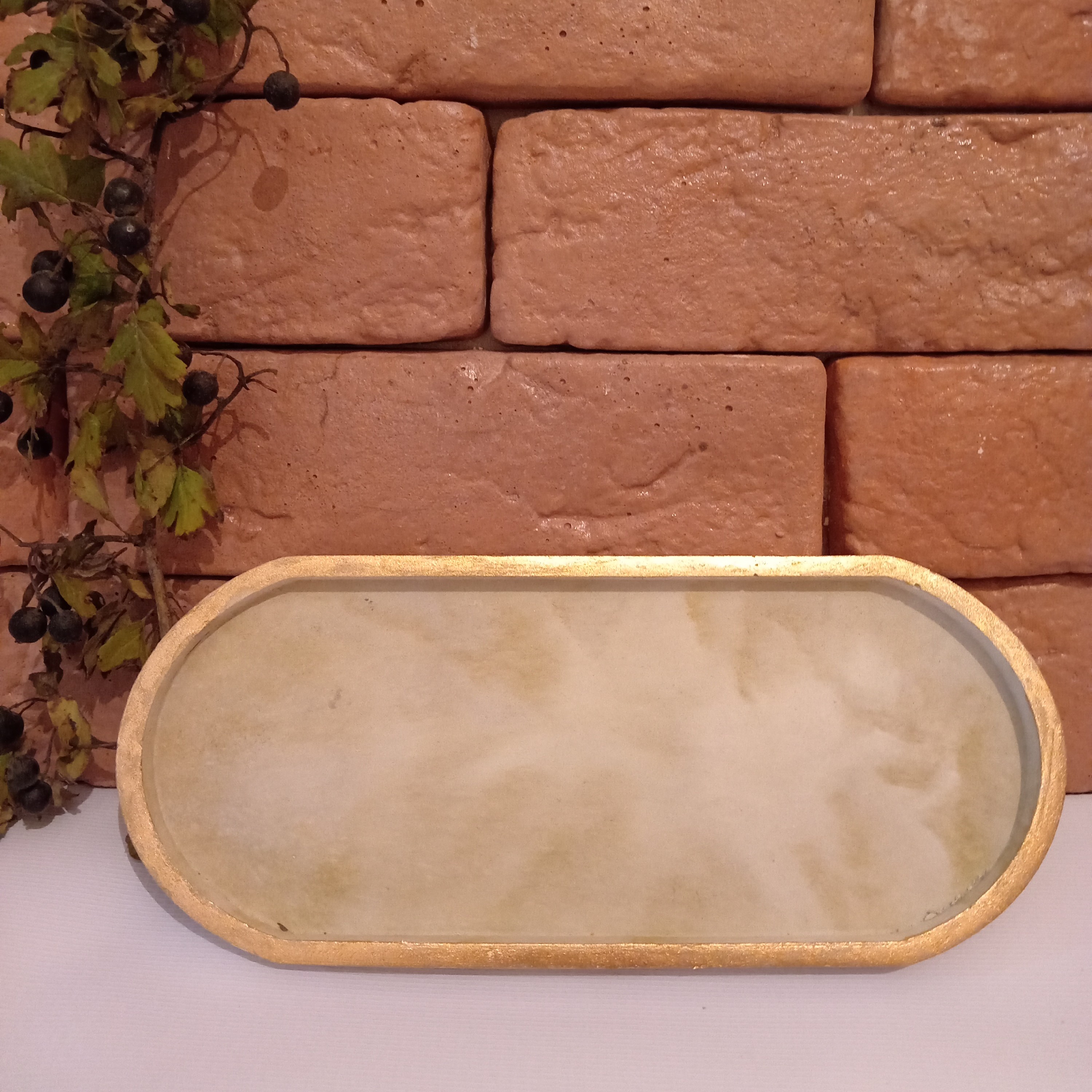 سینی بیضی سنگ مصنوعی