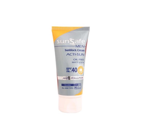 کرم ضد آفتاب آقایان سان سیف (Sunsafe) حاوی SPF40 حجم 50 گرم