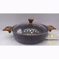 تابه گرانیتی سایز 32 تام گرانیتی داخل و بیرون گرانیتی در دو رنگ طوسی  و مشکی (ارسال با باربری و پس کرایه)  