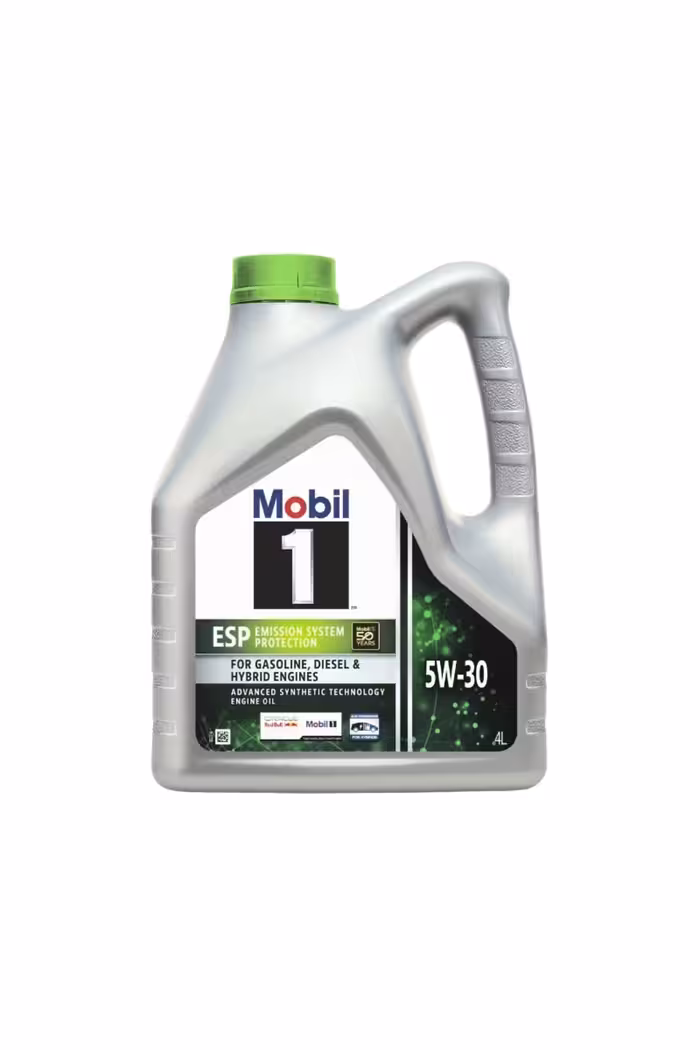روغن و مکمل موتور 1 ESP 5W 30 مصنوعی کامل پیشرفته 4 LT. Mobil