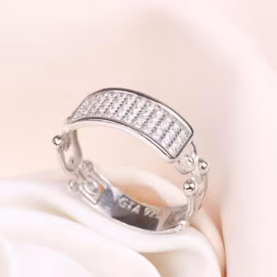 انگشتر نقره دخترانه با درخشش بالا عیار 925 کد 1728