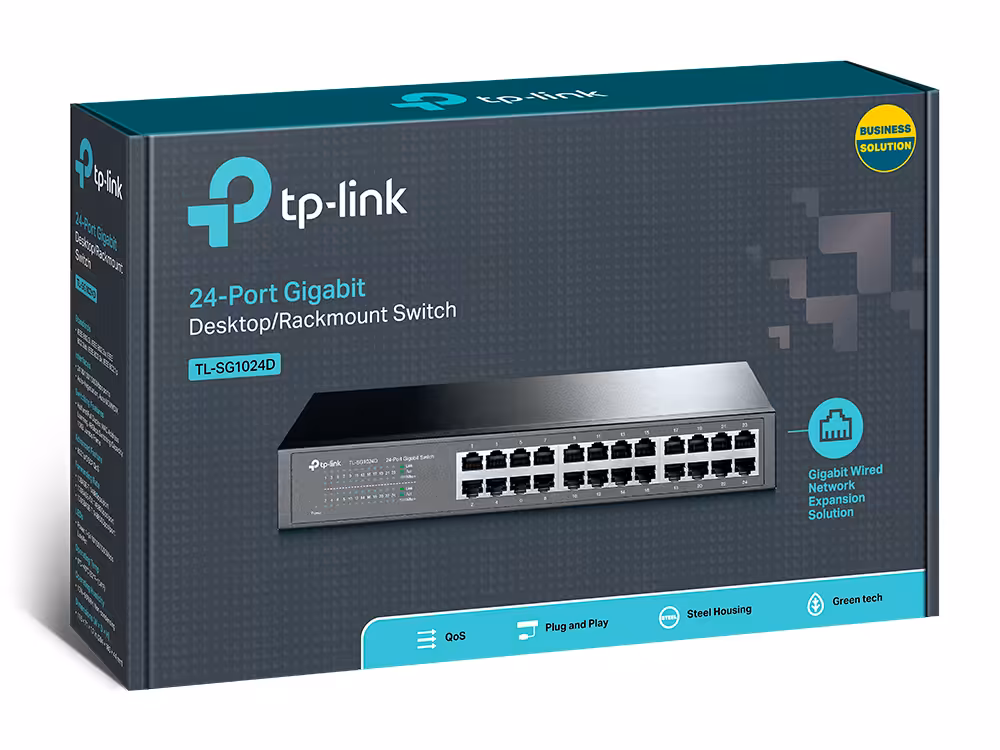 سوییچ 24 پورت گیگابیت رکمونت Tp-link مدل TL-SG1024D
