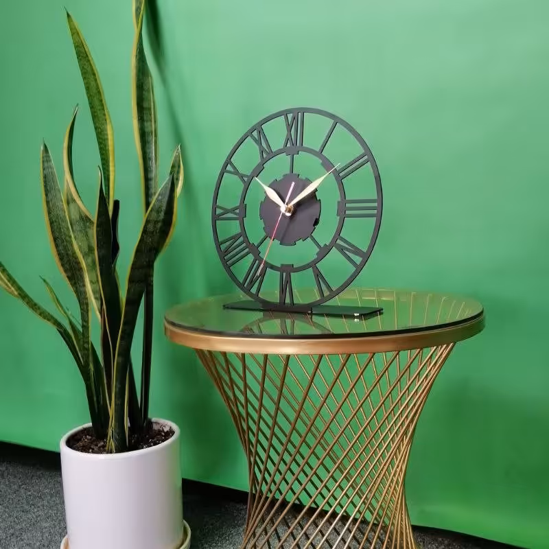 ساعت مدرن دیواری H216 فلزی با رنگ کوره ای استاتیک با سفارش سازی اندازه و رنگ