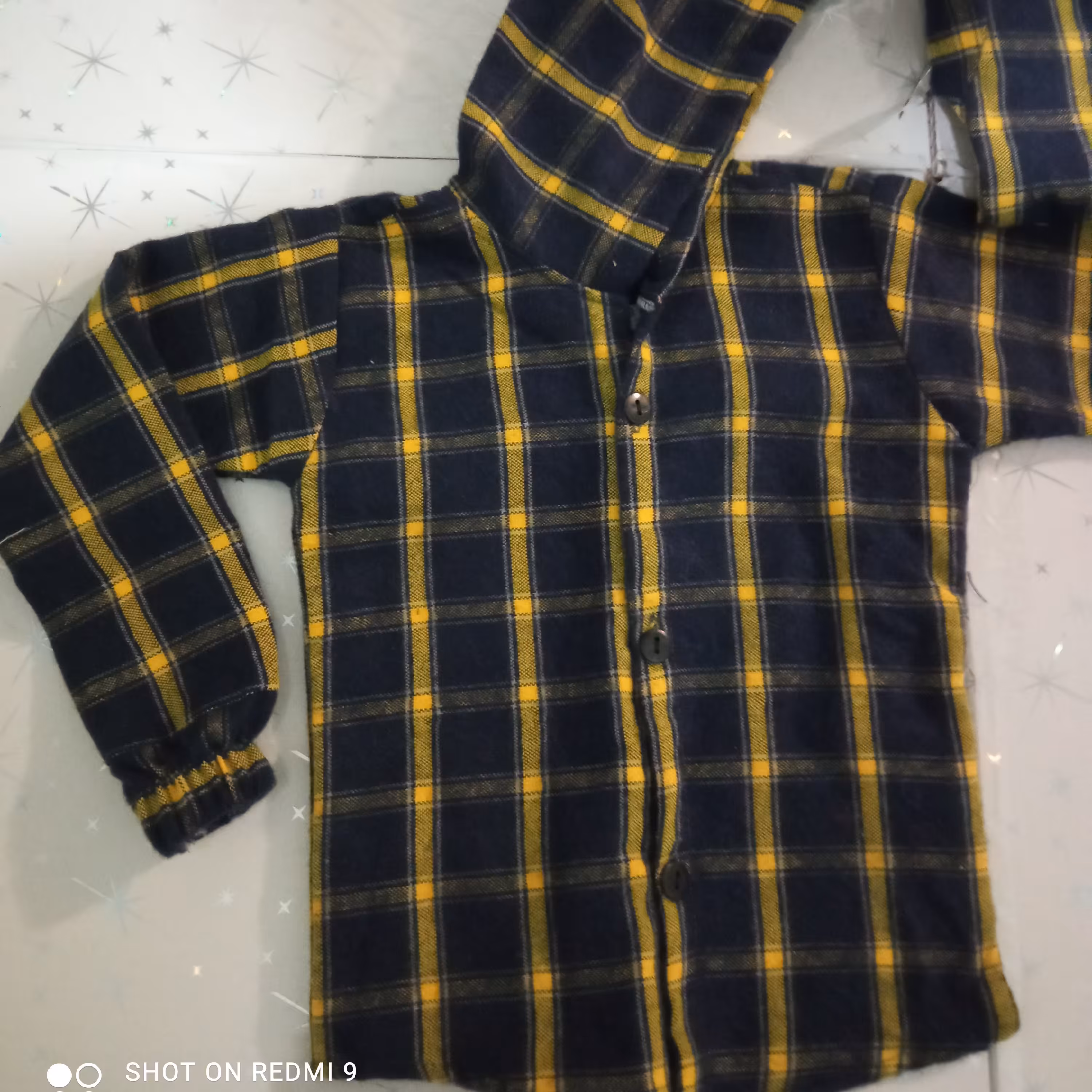 پیراهن پشمی پسرانه کلاهدارچهارخانه اسپرت 