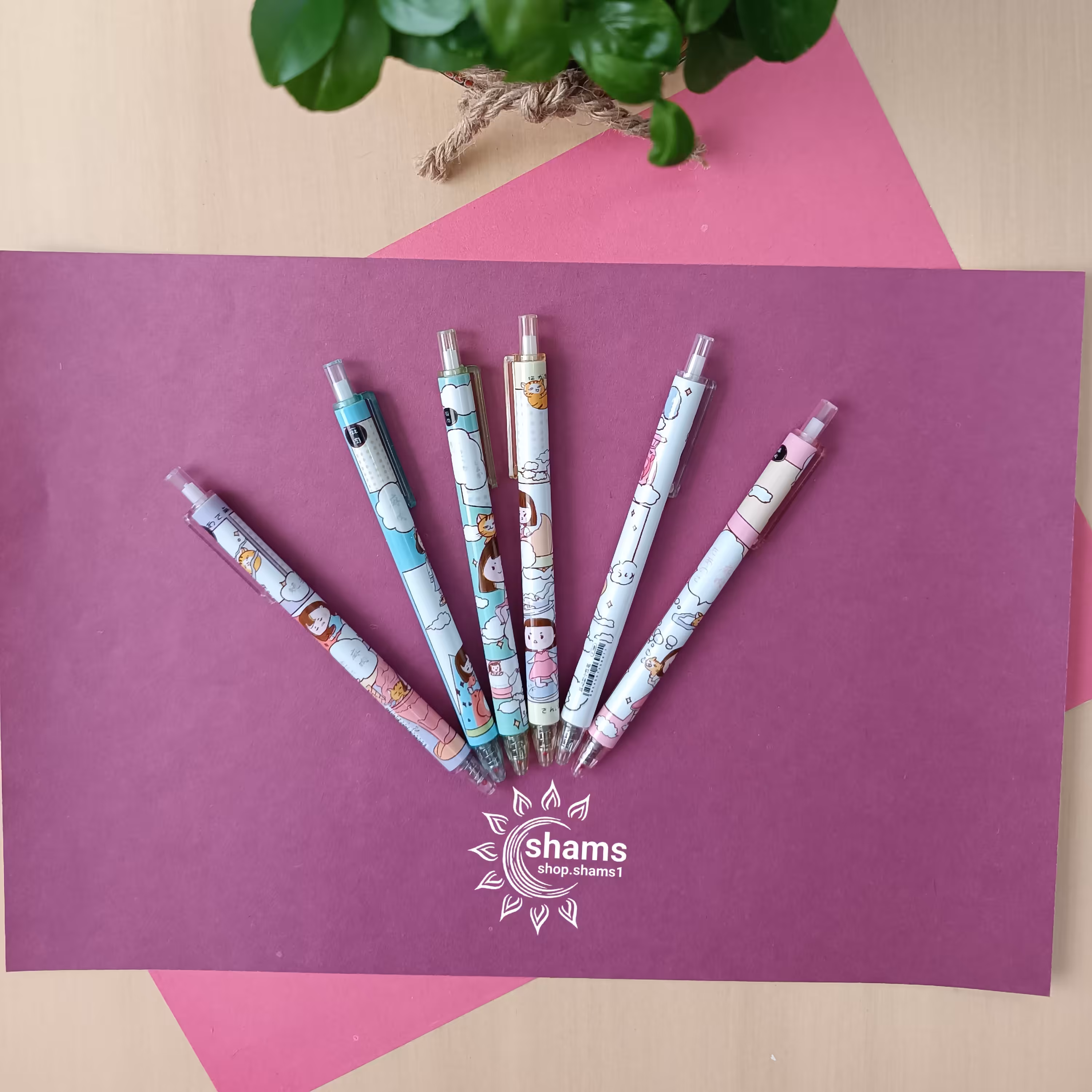 خودکارفشاری طرح دختر خودکار فشاری رنگ جوهر مشکی