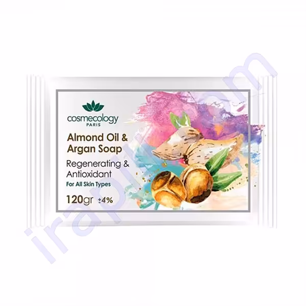 صابون روغن بادام و آرگان مناسب پوست خشک کاسمکولوژی 120 گرم