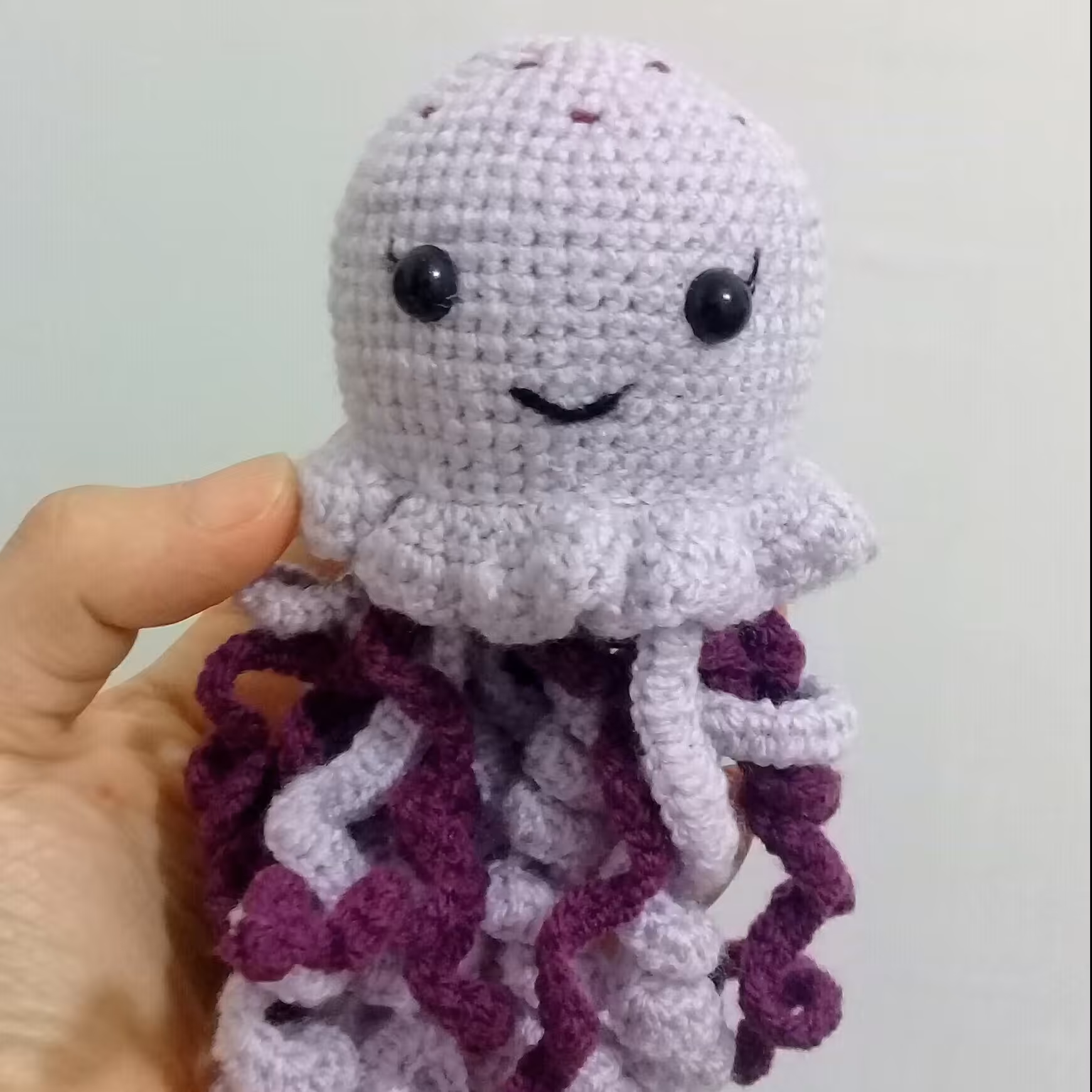 عروسک بافتنی عروس دریایی 12 سانتی  