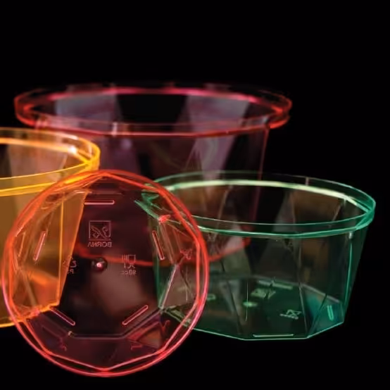 پک ده تایی کاسه هیوا 90 فقط شفاف با درب برای ژله و مهمانی