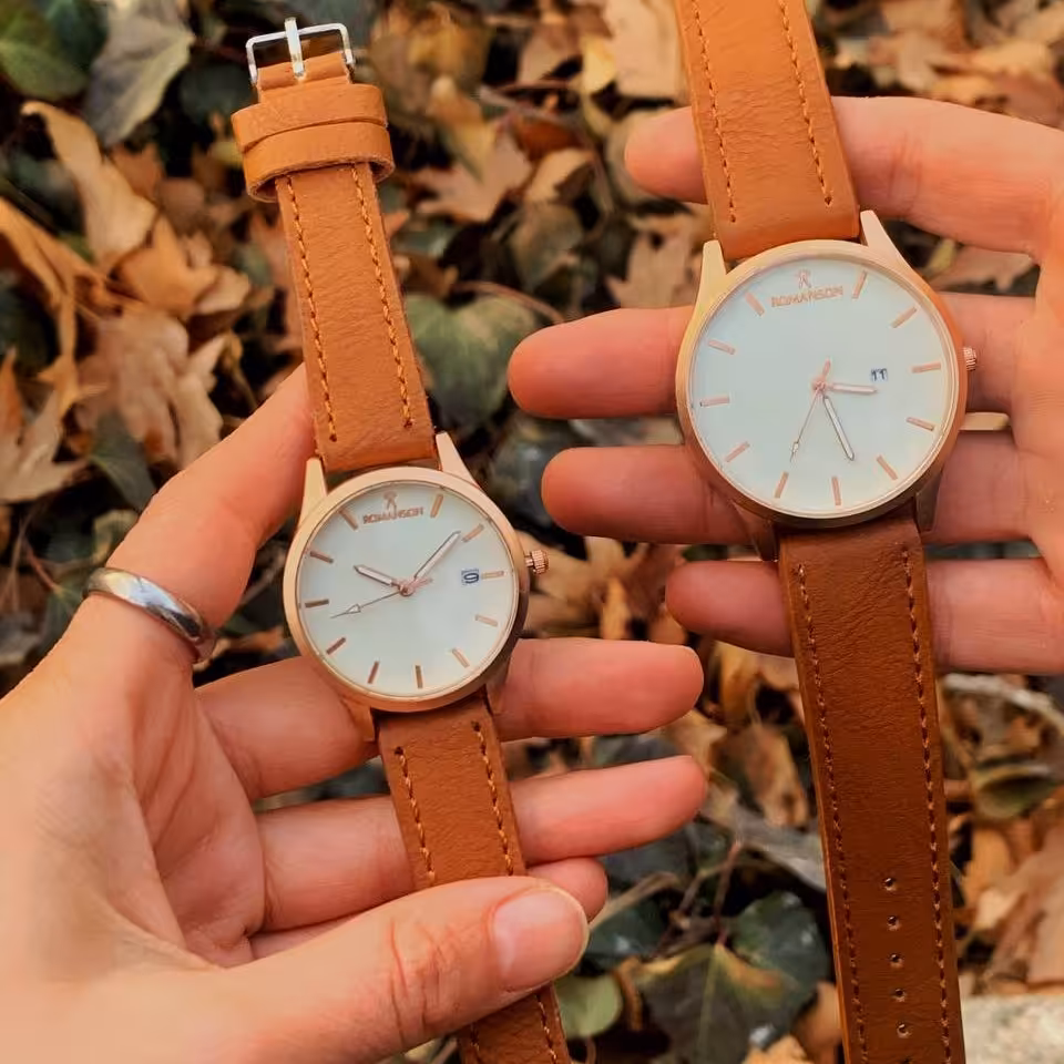 ساعت ست رومانسونromanson تاریخ نگار فعال بند چرم(ارسال رایگان)