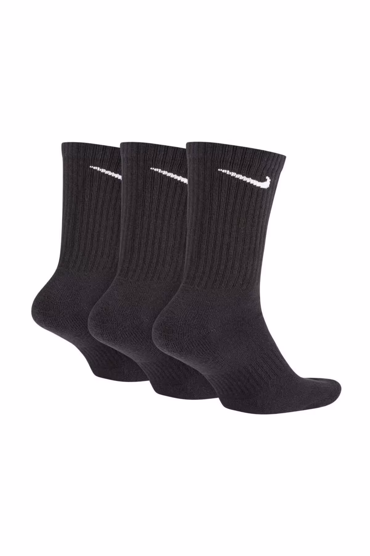 جوراب ورزشی مشکی مردانه و زنانه خدمه تمرینی روزمره 3L جورابهای سیاه Nike