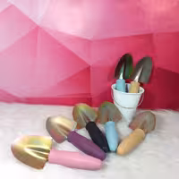 بیلچه فلزی کوچک هفت رنگ- بیلچه باغچه - بیلچه گلدان-بیلچه باغبانی-بیل چه - گلدونه