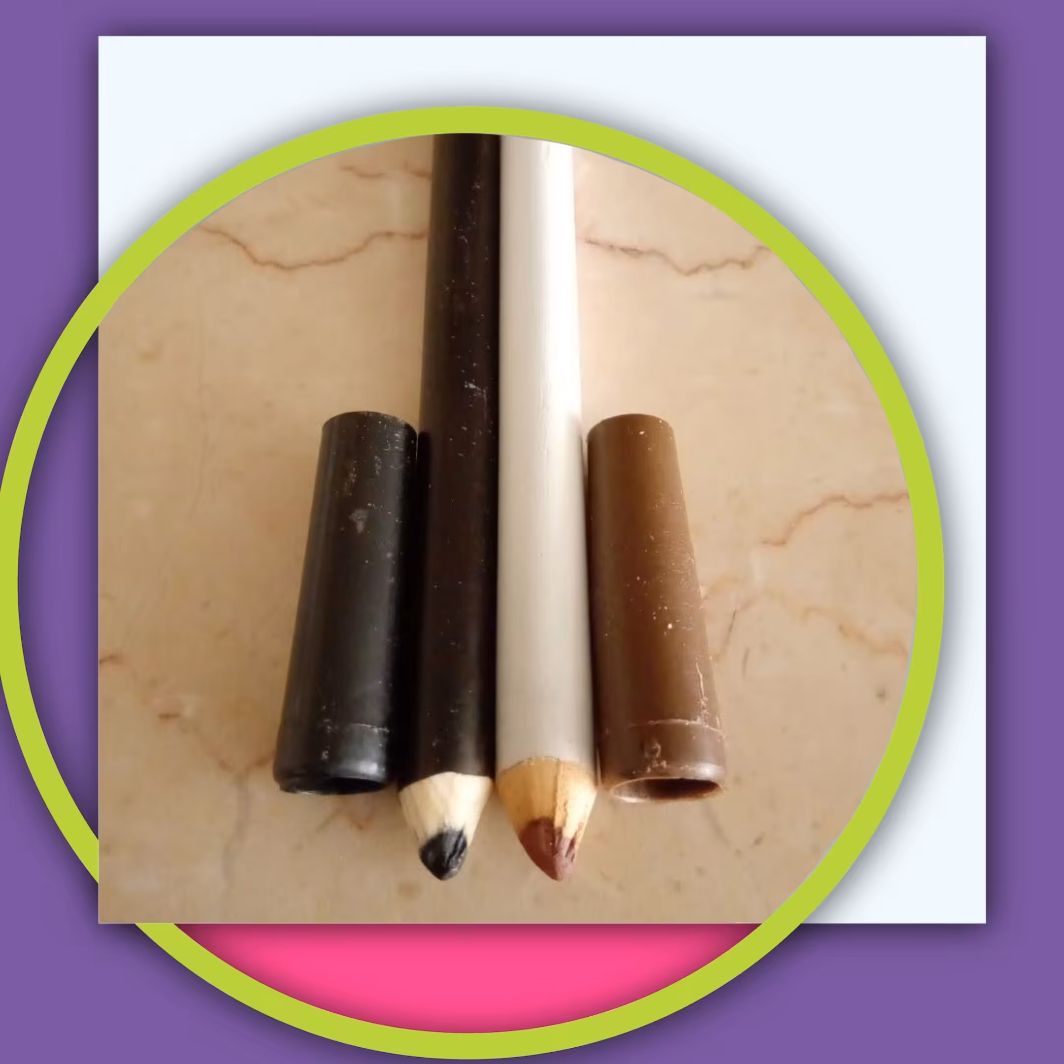 بسته 20 عددی مداد سرمه چشم مشکی ارگانیک قابل تراش ، عمده سرای یاس