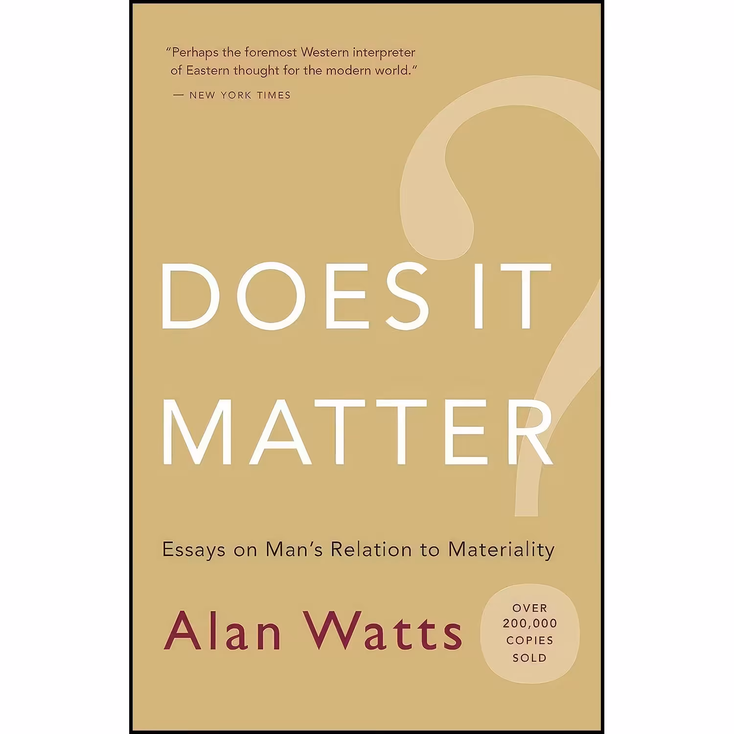کتاب زبان اصلی Does It Matter اثر Alan Watts انتشارات New World Library