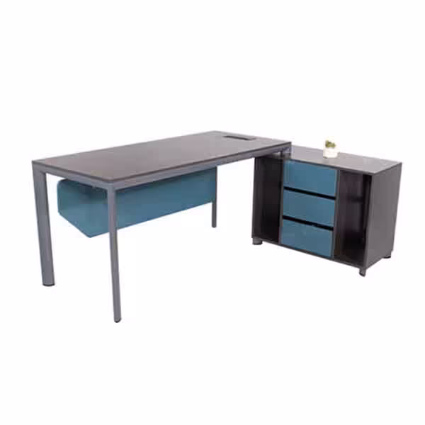 میز کارمندی راما مدل تمیس ال دار