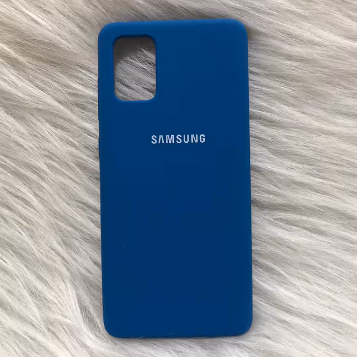 گارد سامسونگ A71 سیلیکونی اورجینال ویتنامی رنگ آبی داخل مخمل پاکنی