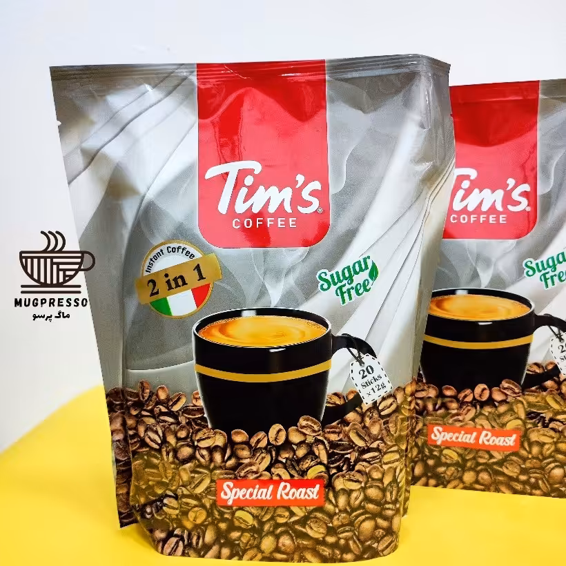 کافی میکس تیمز  بدون شکر (رژیمی) 2 در 1 بسته 20 عددی