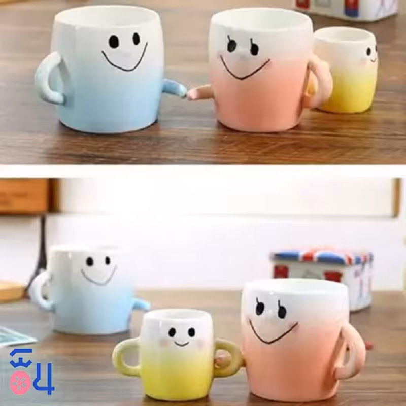 مجموعه لیوان های رنگی طرح خانواده
