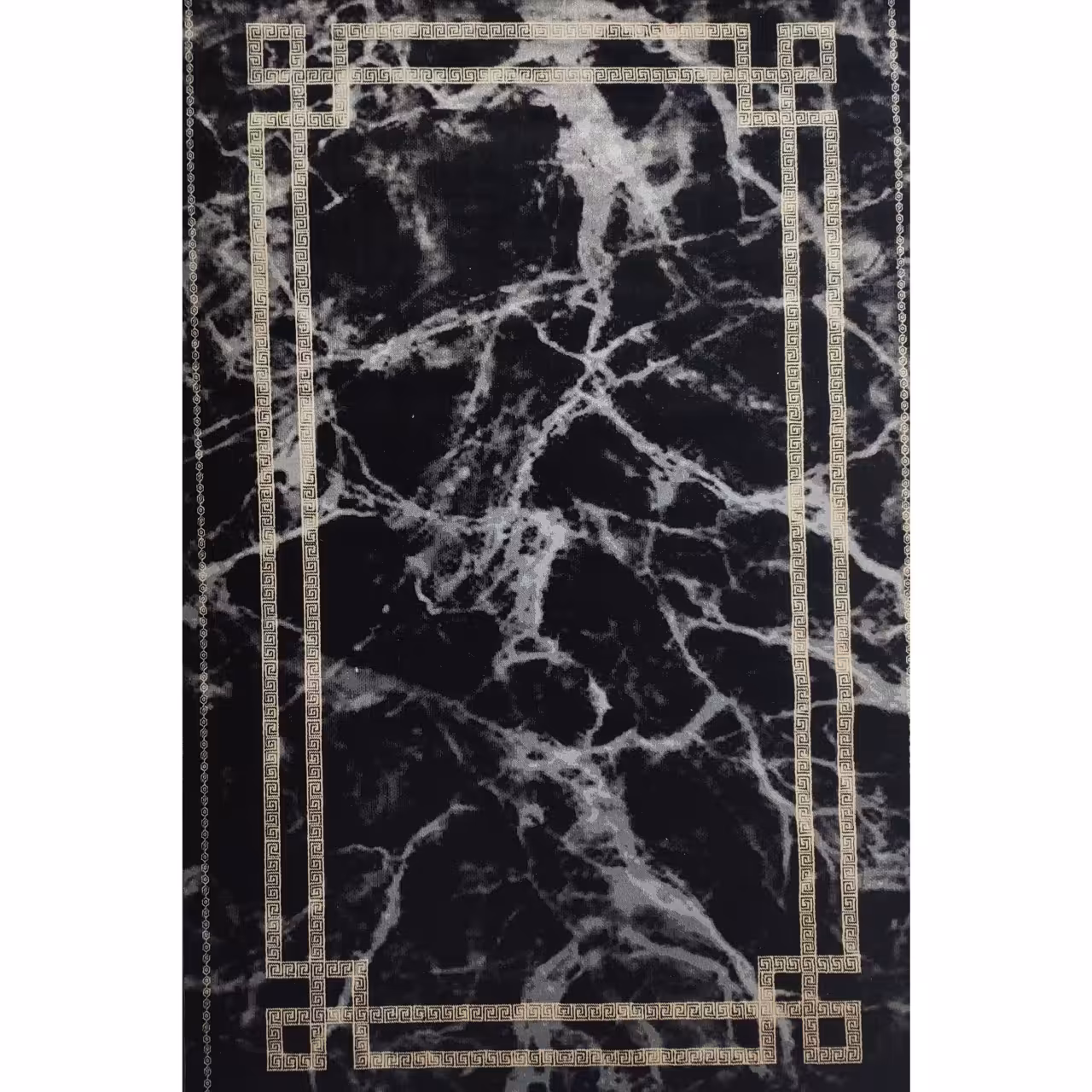 فرش ماشینی کاشان طرح k111mt مشکی