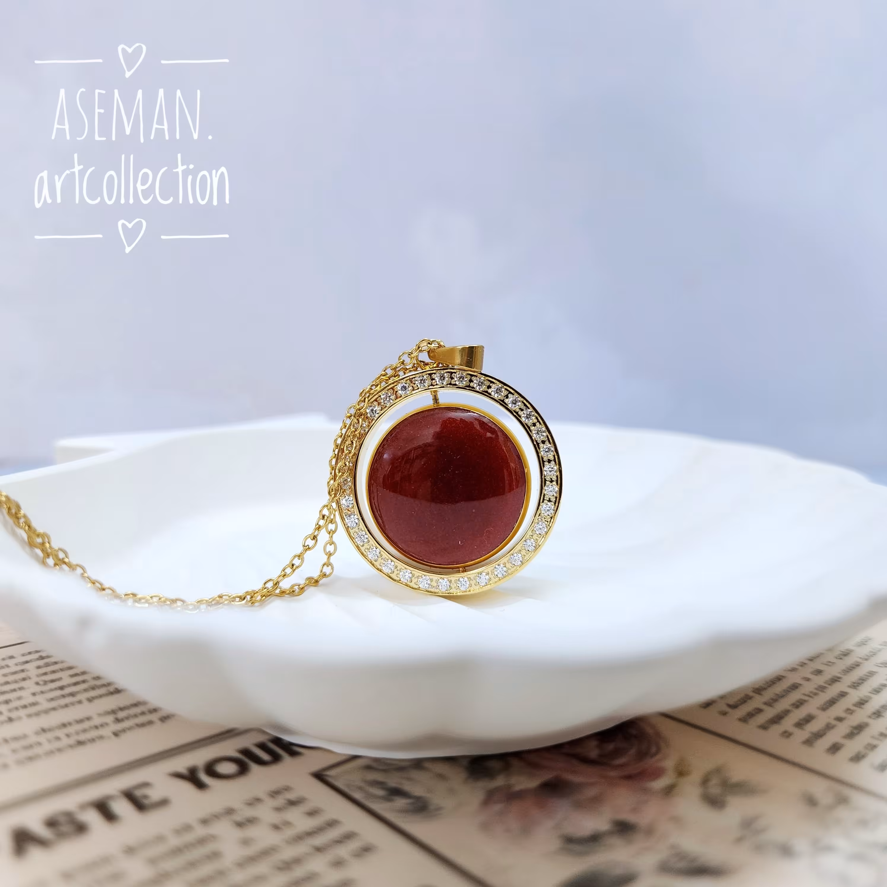 گردنبند دوطرفه چرخان ، هرطرف با رنگ  دلخواه شما قابل اجراست