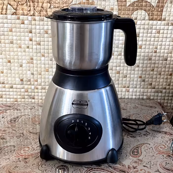 آسیاب برقی رمانتیک هوم. قدرت 400وات پنج سرعته. کاسه استیل