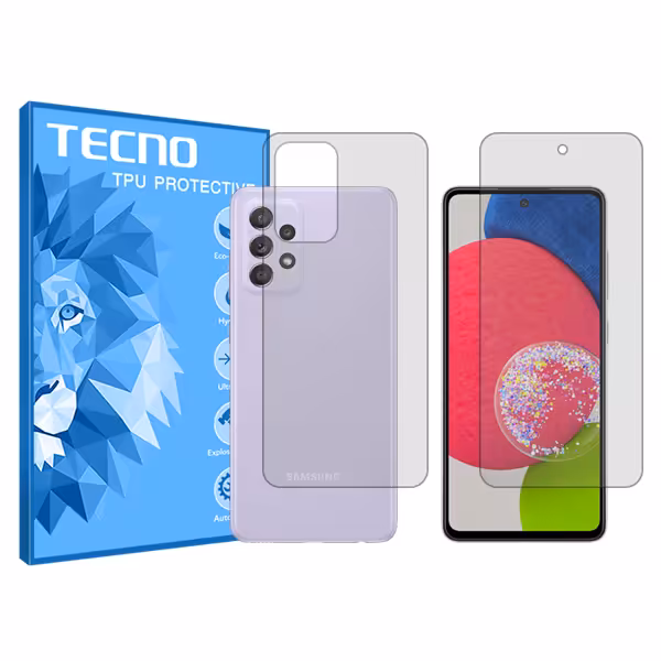 گلس صفحه نمایش و پشت گوشی سامسونگ Galaxy A52s 5G مدل شفاف برند تکنو کد SS