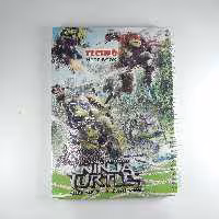 دفتر سیمی 100 برگ جلد سخت تکنو با جلد اکلیلی و طرح کارتون لاکپشت های نینجا