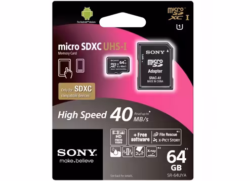 کارت حافظه سونی با ظرفیت 64 گیگابایت