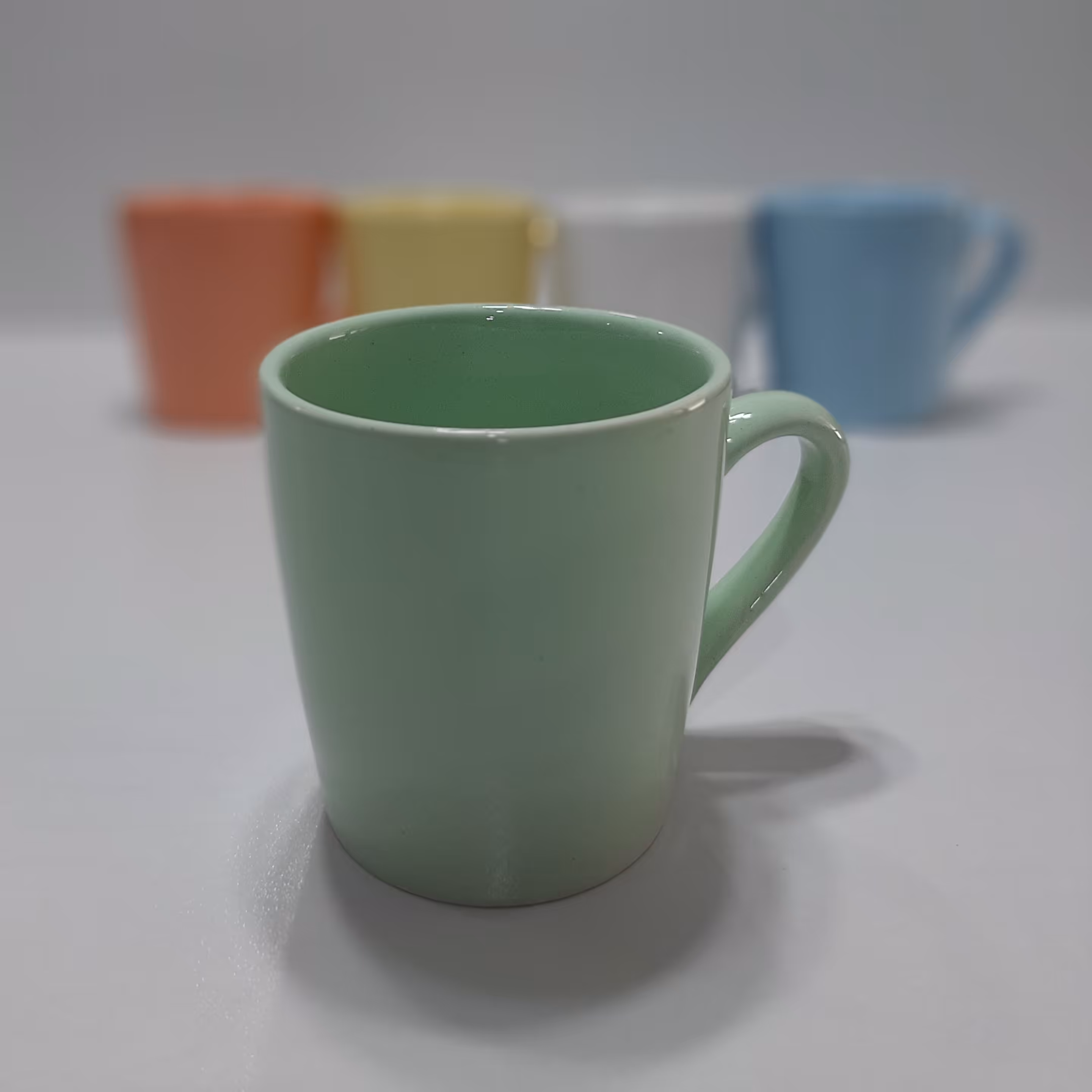 لیوان سرامیکی رنگ سبز کیفیت بالا 10سانتیمتری باقطر 9سانت