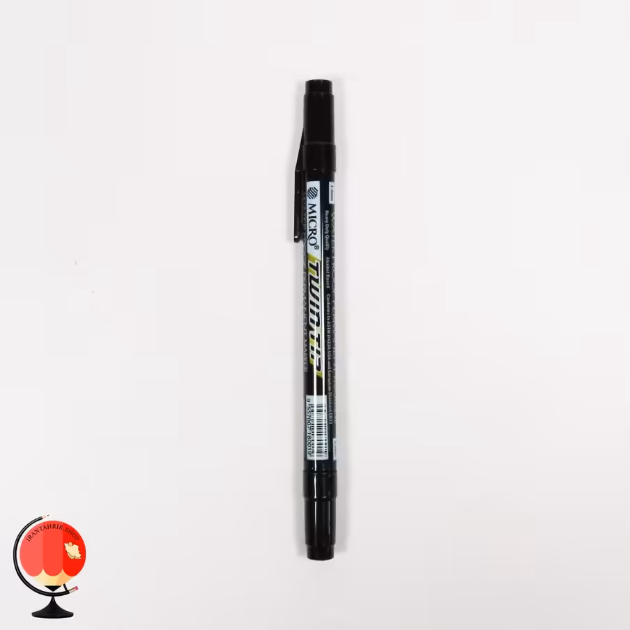 ماژیک سی دی دو سر رنگ مشکی مدل Twin tip میکرو