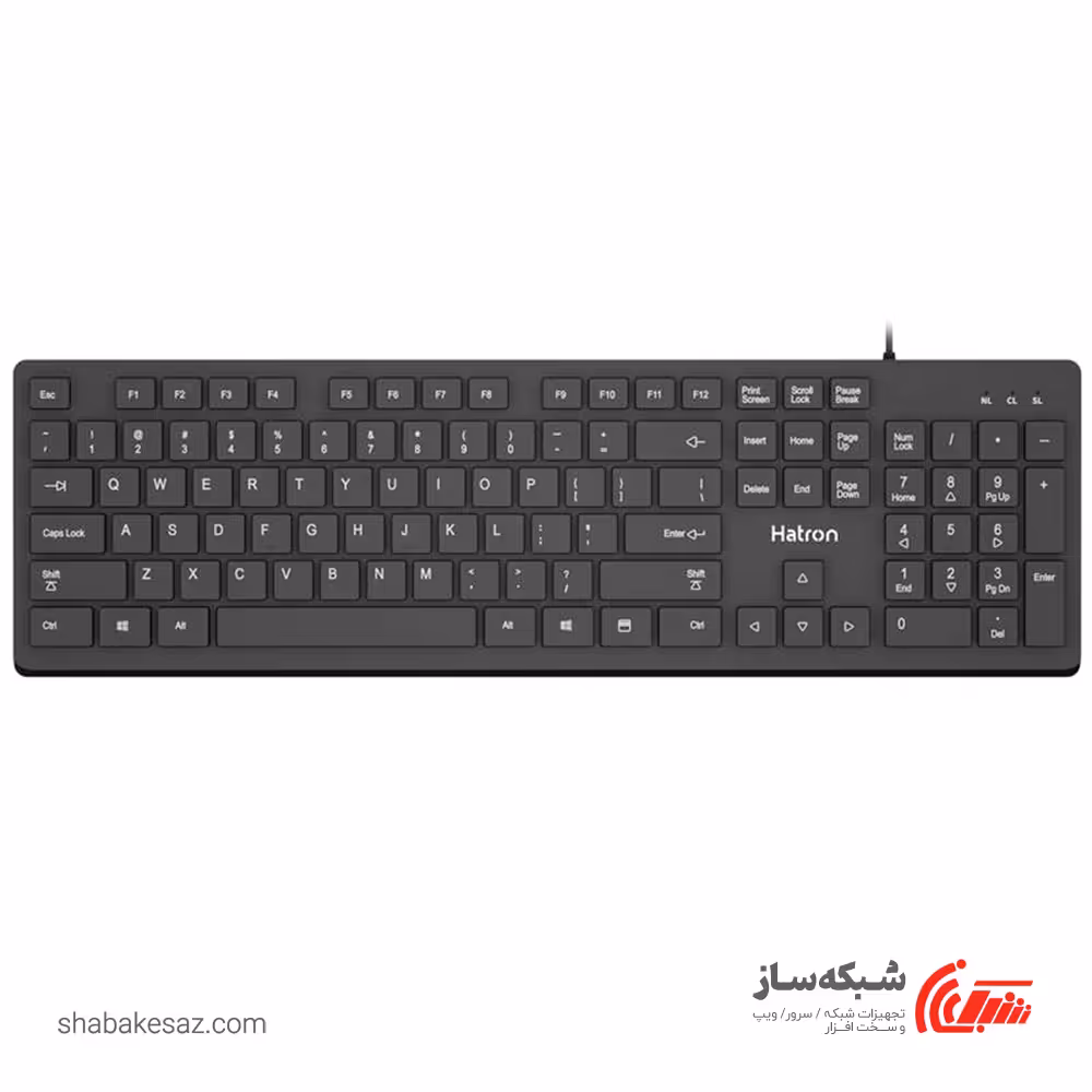 قیمت و خرید کیبورد با سیم هترون Hatron HK250 - شبکه ساز