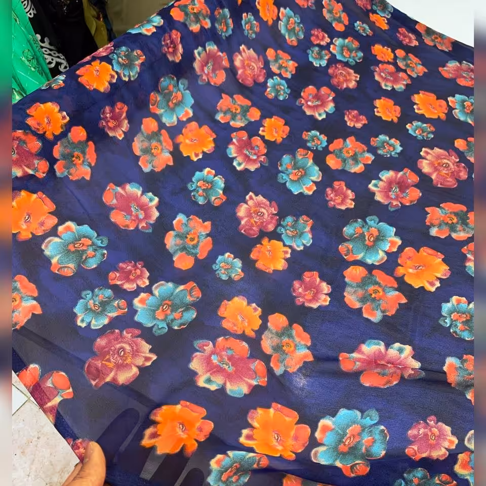 پارچه حریر طرح سه بعدی قیمت قواره سه متر و نیم