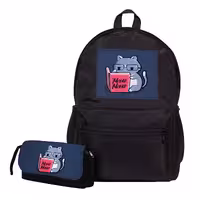 کوله پشتی طرح گربه اهل کتاب و کتابخوان 