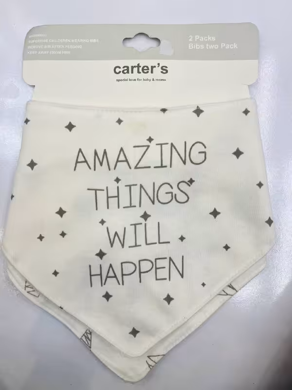 پیش بند نوزادی کارترز اصل پیشبند دو عددی با کیفیت عالی و جذب سزیع و بالا    carters