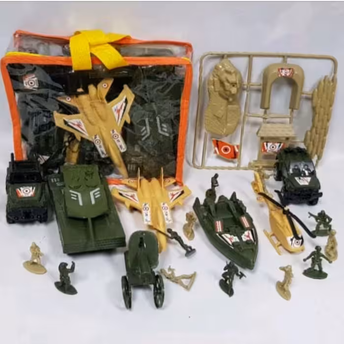 اسباب بازی پادگان نظامی ست کامل هواپیماهلیکوپترماشین سرباز تانک و توپ قایق اسباب بازی وسایل نقلیه