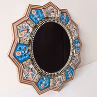 آئینه خاتم کاری با قطر 42 سانتی متر