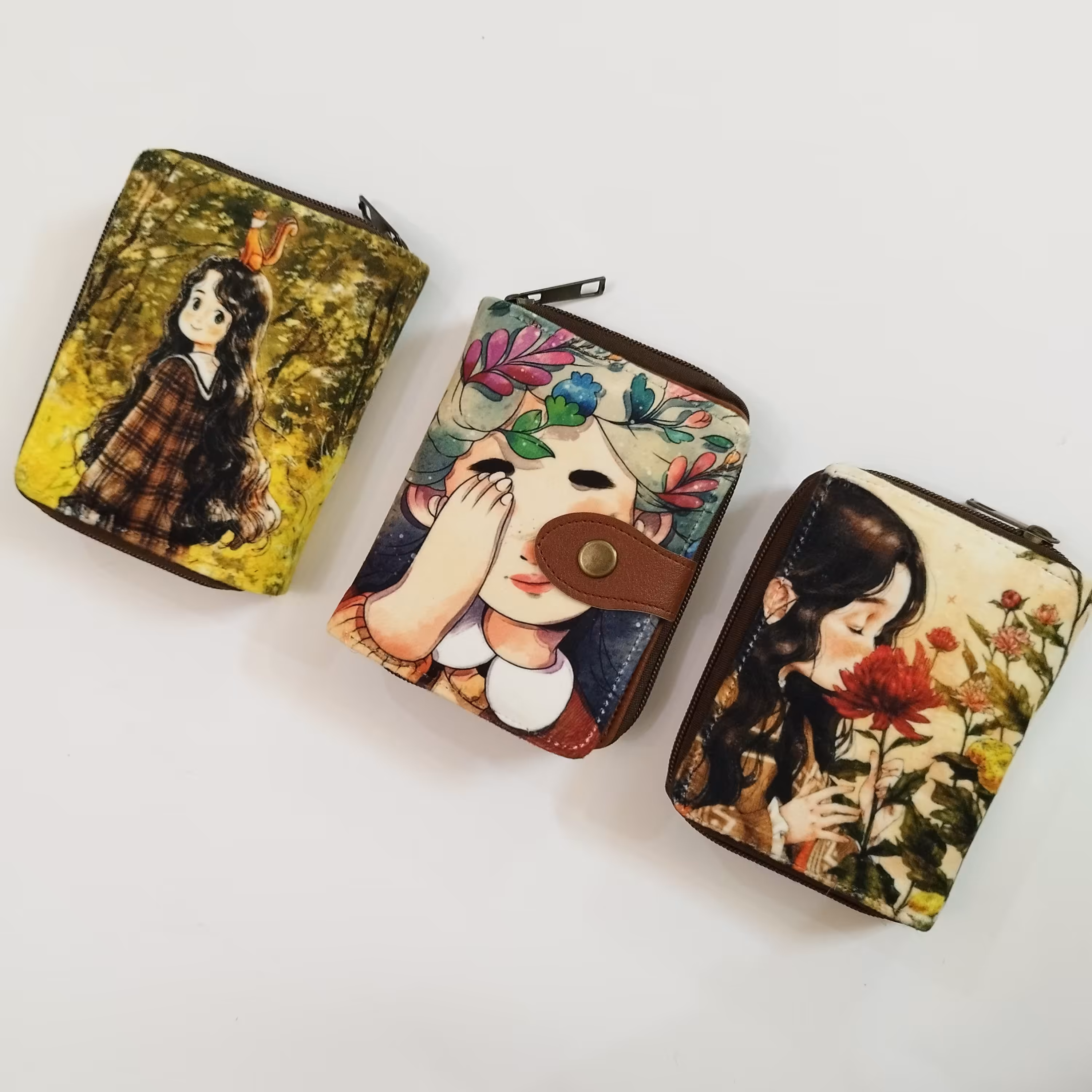 کیف پول سایز کتی دبل (زیپ و دکمه), هم کیف پول هم کیف کارت هم کیف منزل پنزل و فلش 