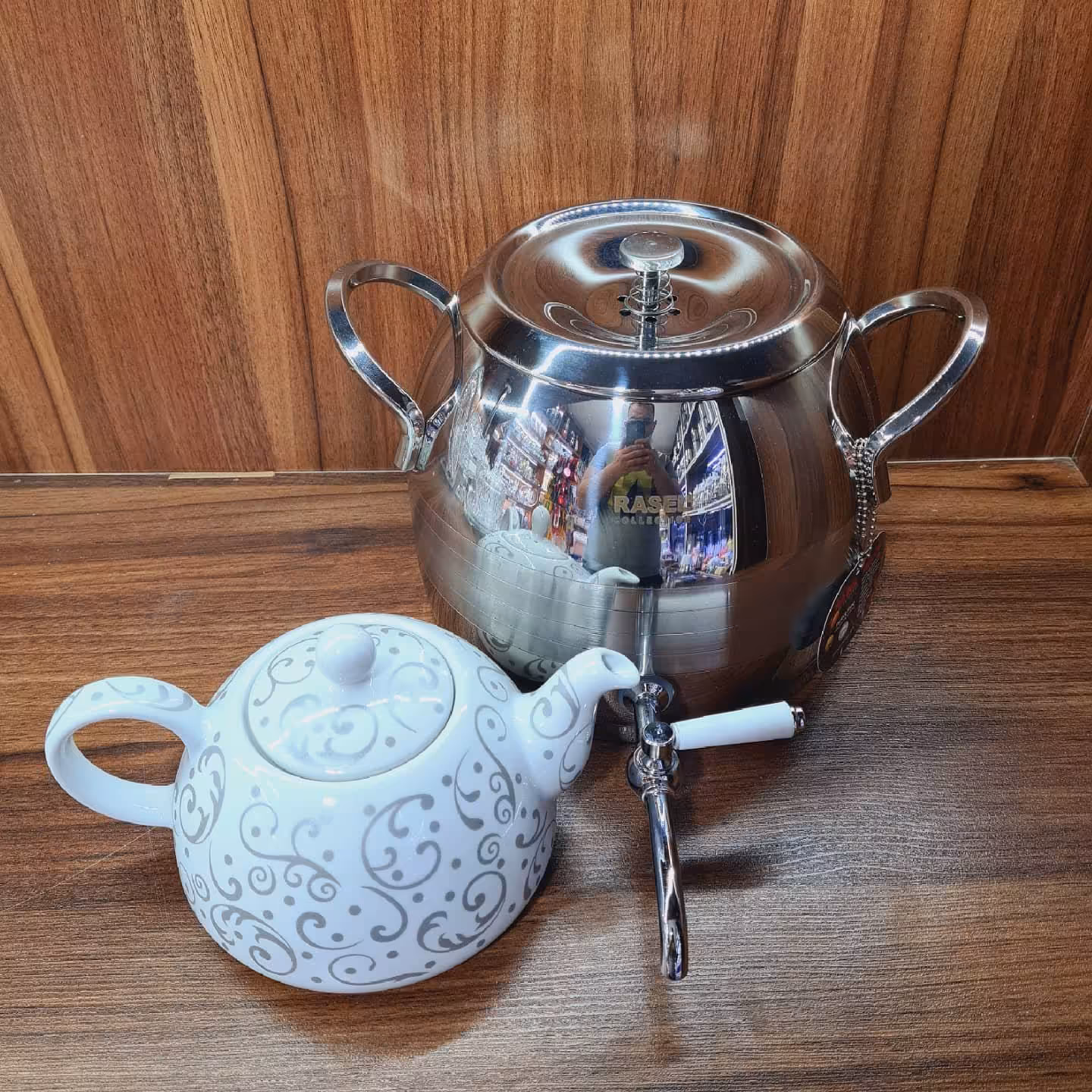 کتری و قوری راسل اصل  ( چایساز ، کتری برقی ، سماور ، سماور برقی ،کتری استیل