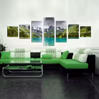 تابلو شاسی طرح کوهستان و دریاچه سایز 80X210