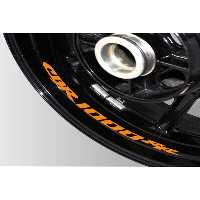 نوار رینگ موتورسیکلت نارنجی HONDA CBR 1000RR نوشته شده است لبه برچسب Lasirius