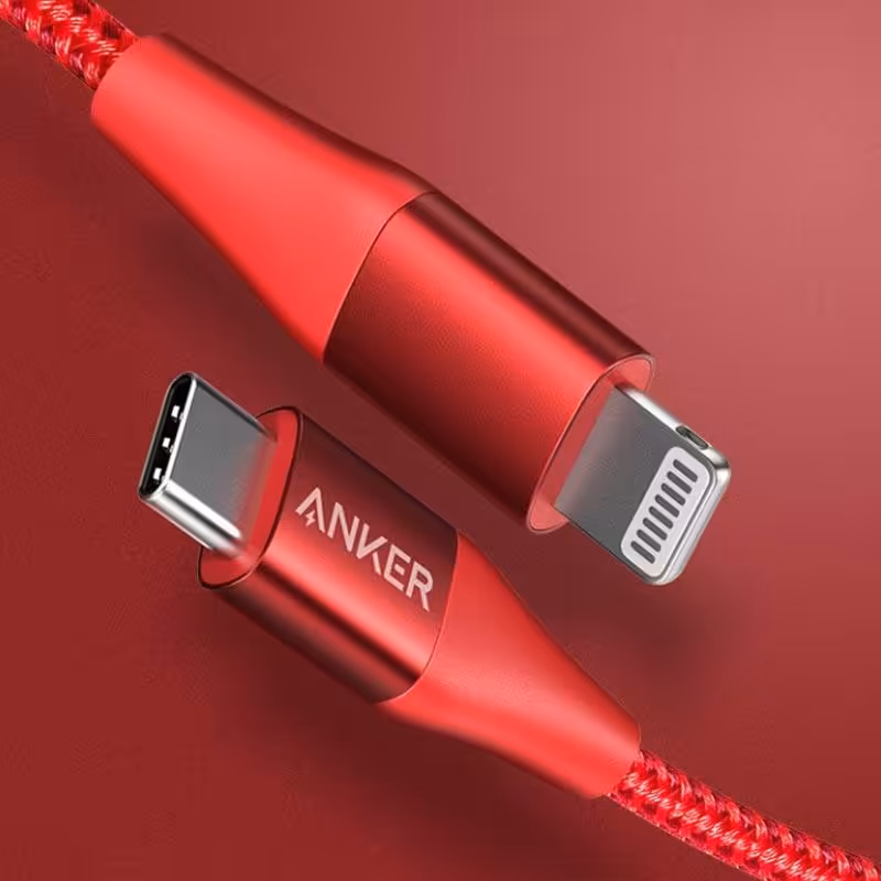 کابل تبدیل USB-C به لایتنینگ انکر مدل A8652 طول 0٫9 متر