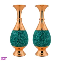 گلدان فیروزه کوبی حامد کریمی طرح صراحی کد hf193 مدل 25 بسته دو عددی