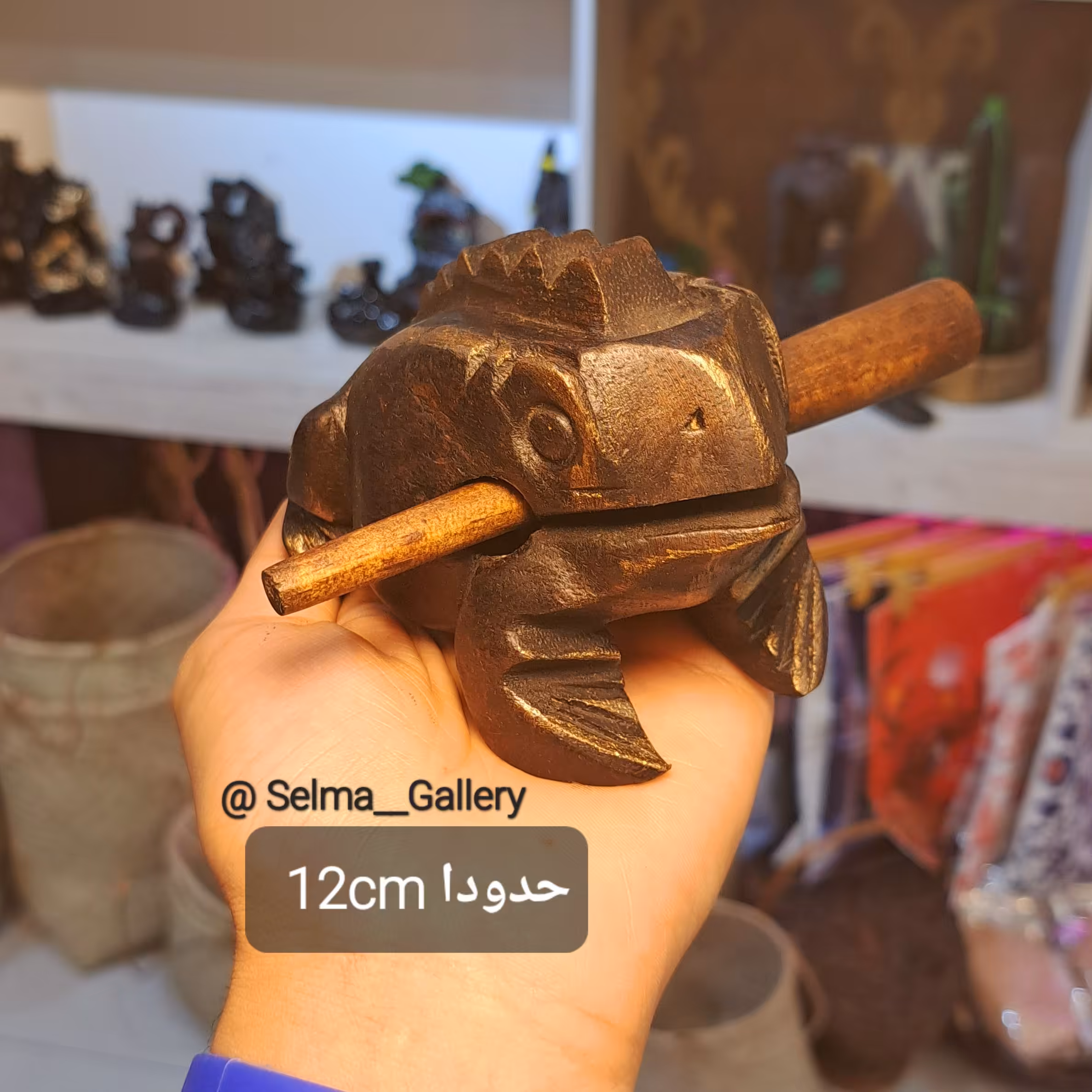 قورباغه چوبی تایلندی اصل قورباقه چوبی قورباقه صدادار وزق چوبی قورباقه طلایی قورباغه چهار پا چوبی مجسمه قورباغه دکوری