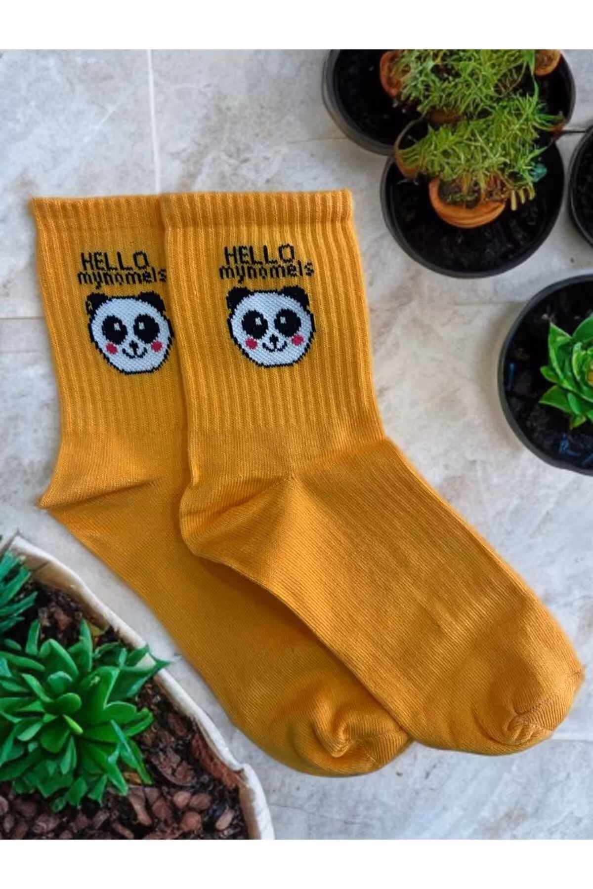 جوراب نارنجی مردانه و زنانه تنیس کالج 6 الگوی Forever