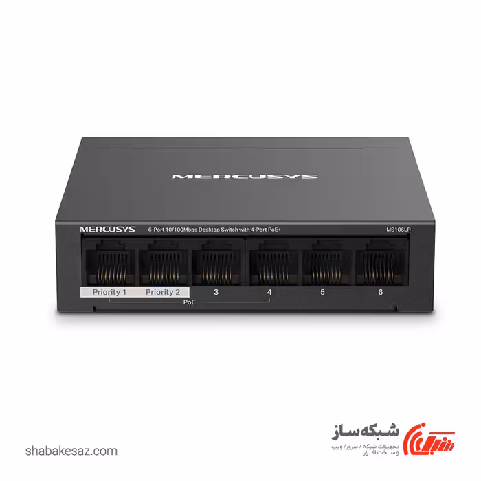 قیمت و خرید سوئیچ شبکه مرکوسیس  Mercusys MS106LP PoE - شبکه ساز