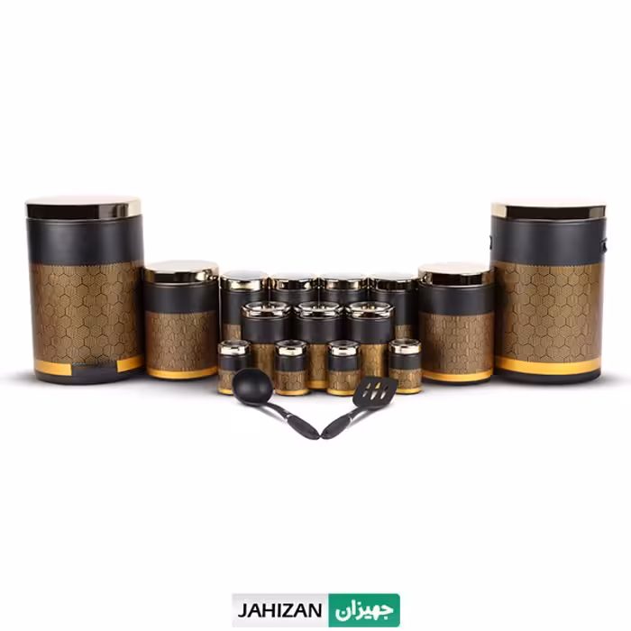 سرویس آشپزخانه اورانوس 17پارچه مدل پترن مشکی