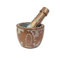 هاون سنگی قلم زنی شده طرح رز کد 02
